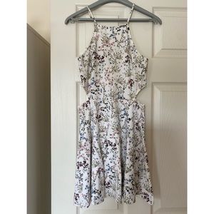Garage Floral Cut-Out Halter Dress